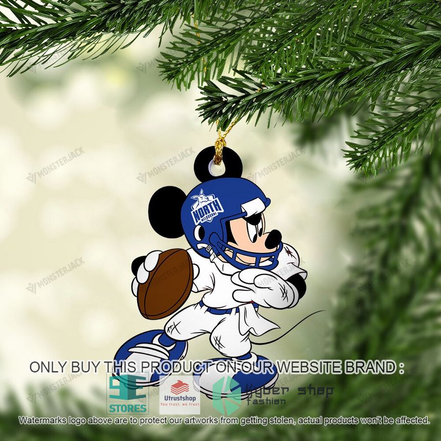 mickey mouse afl north melbourne football club christmas ornament 1 80208