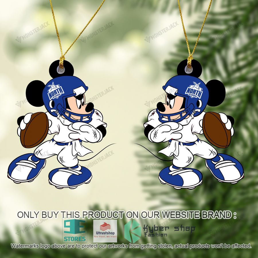 mickey mouse afl north melbourne football club christmas ornament 2 49615