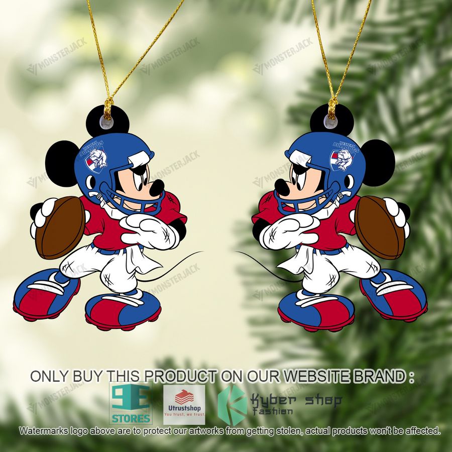 mickey mouse afl western bulldogs christmas ornament 2 91526