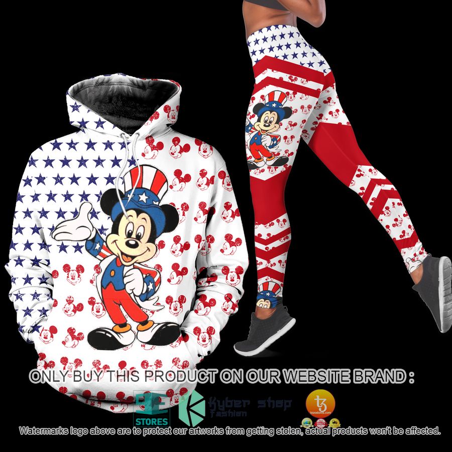 mickey mouse clown us flag 3d hoodie leggings 1 27631
