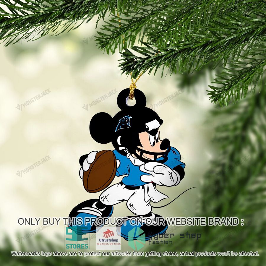 mickey mouse nfl carolina panthers christmas ornament 1 34912