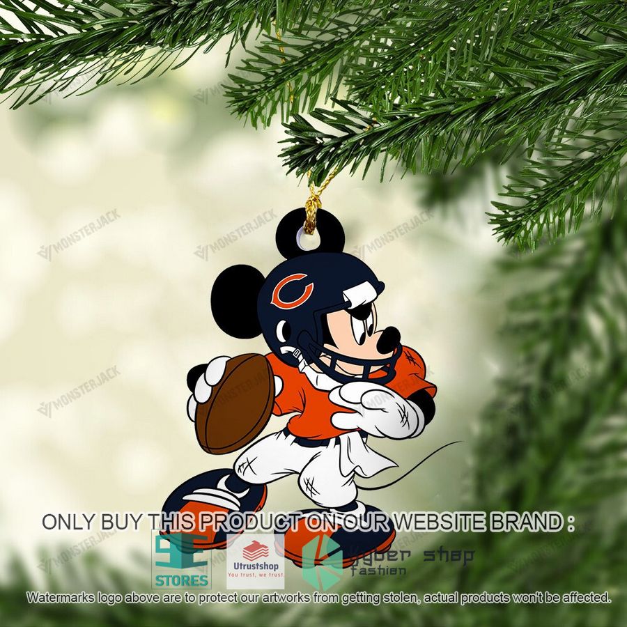 mickey mouse nfl chicago bears christmas ornament 1 43741