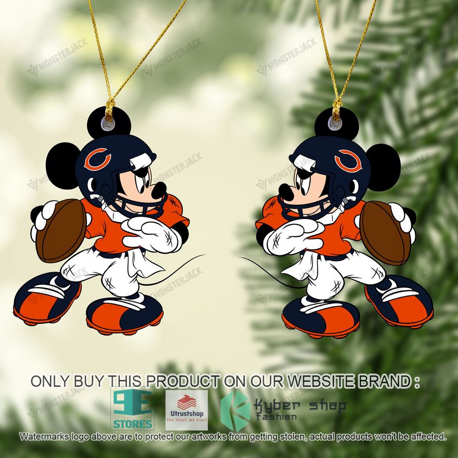 mickey mouse nfl chicago bears christmas ornament 2 61858
