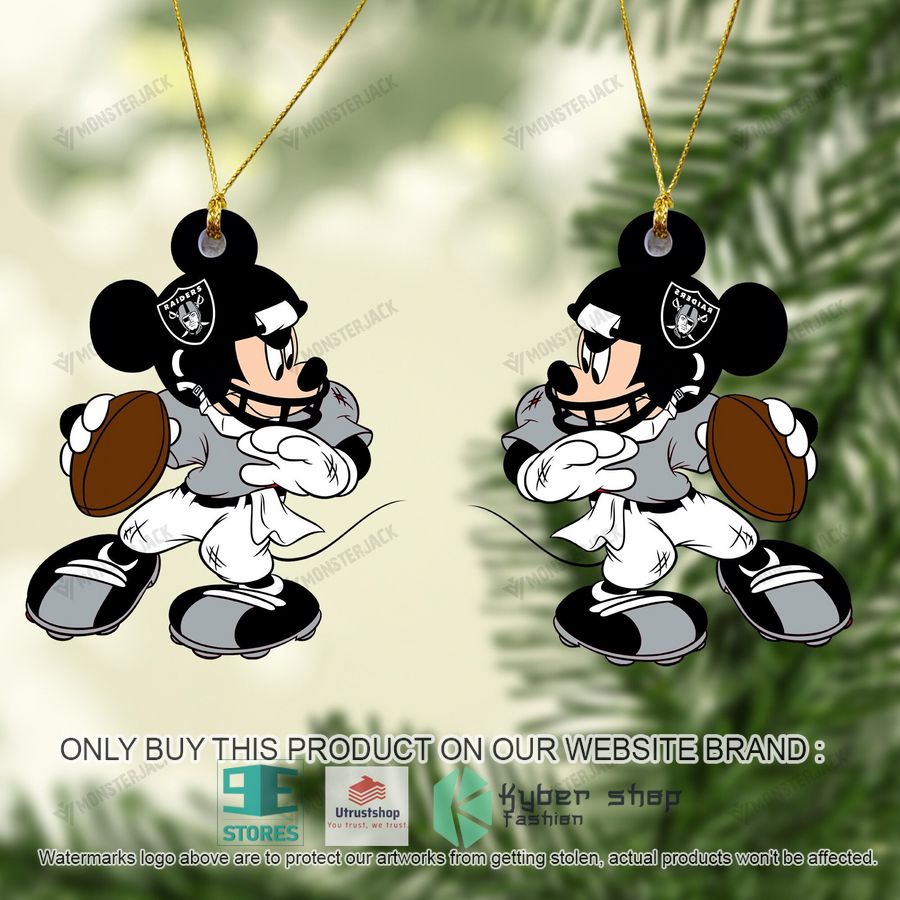 mickey mouse nfl las vegas raiders christmas ornament 2 36129
