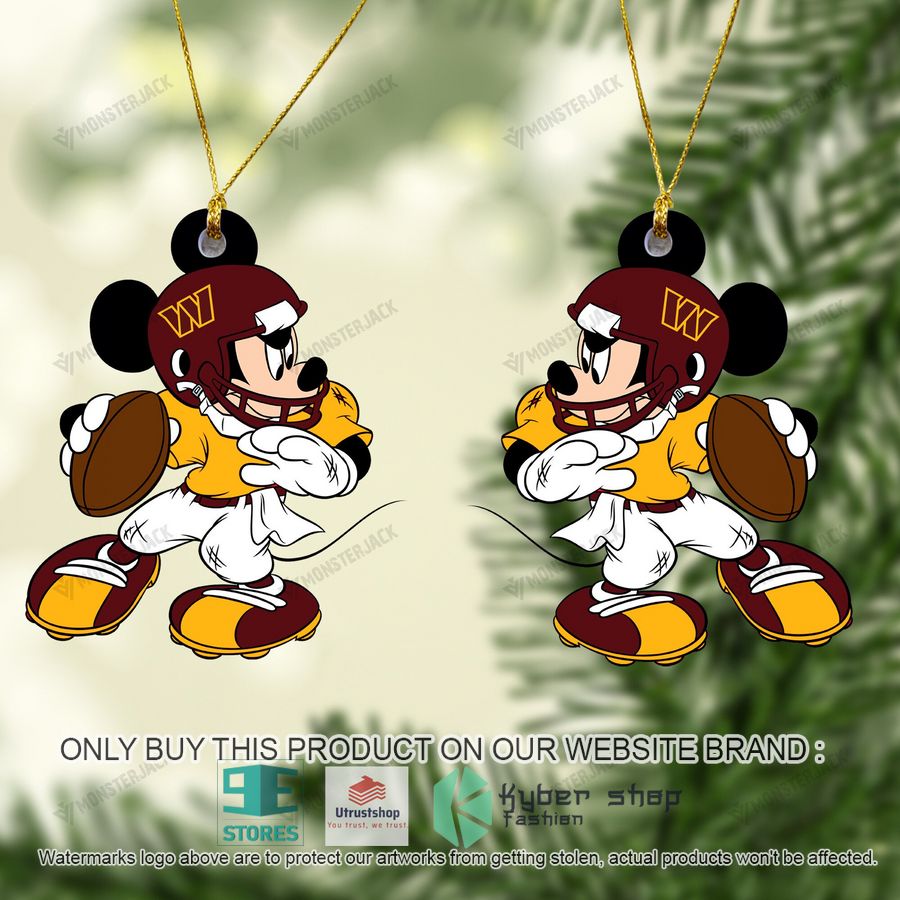 mickey mouse nfl washington football team christmas ornament 2 75092