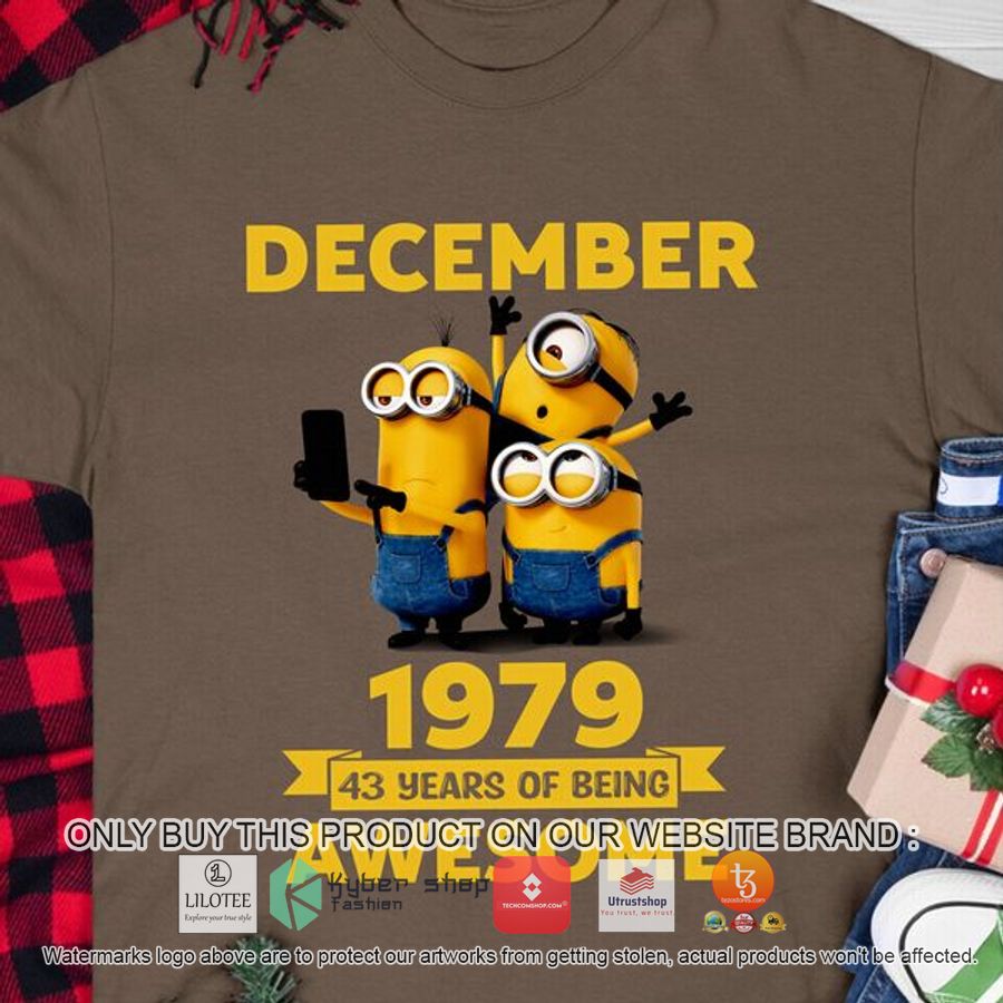 minions december 1979 43 years of being awesome 2d shirt hoodie 1 32923