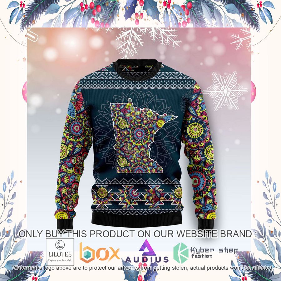 Minnesota Blue Mandal Ugly Christmas Sweater 10 minnesota blue mandal ugly christmas sweater 10 5136