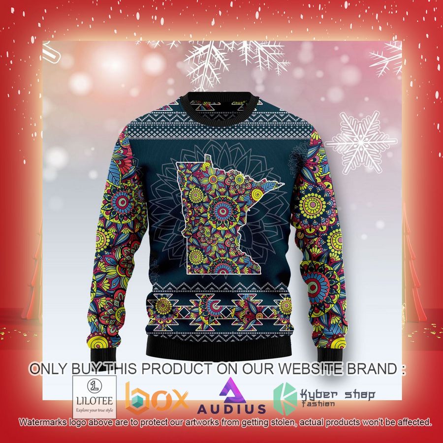 Minnesota Blue Mandal Ugly Christmas Sweater 7 minnesota blue mandal ugly christmas sweater 7 67541