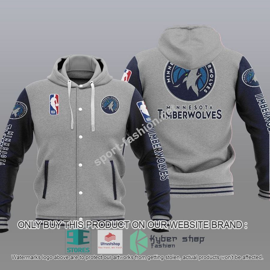 minnesota timberwolves nba baseball hoodie jacket 2 71554