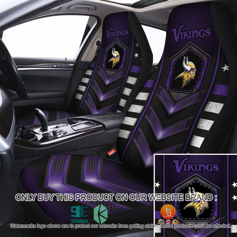 minnesota vikings electric purple car seat covers 1 92490