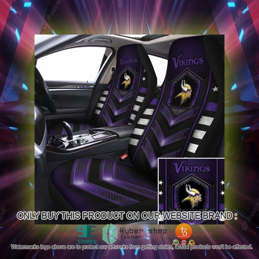 minnesota vikings electric purple car seat covers 2 89184