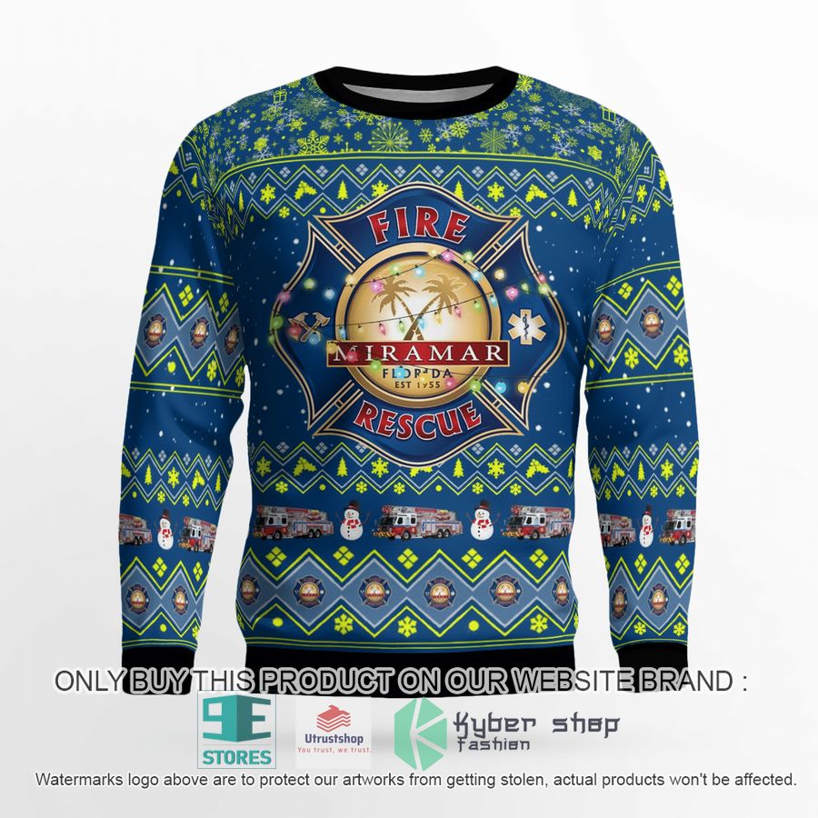 miramar fire rescue christmas sweater 2 71565