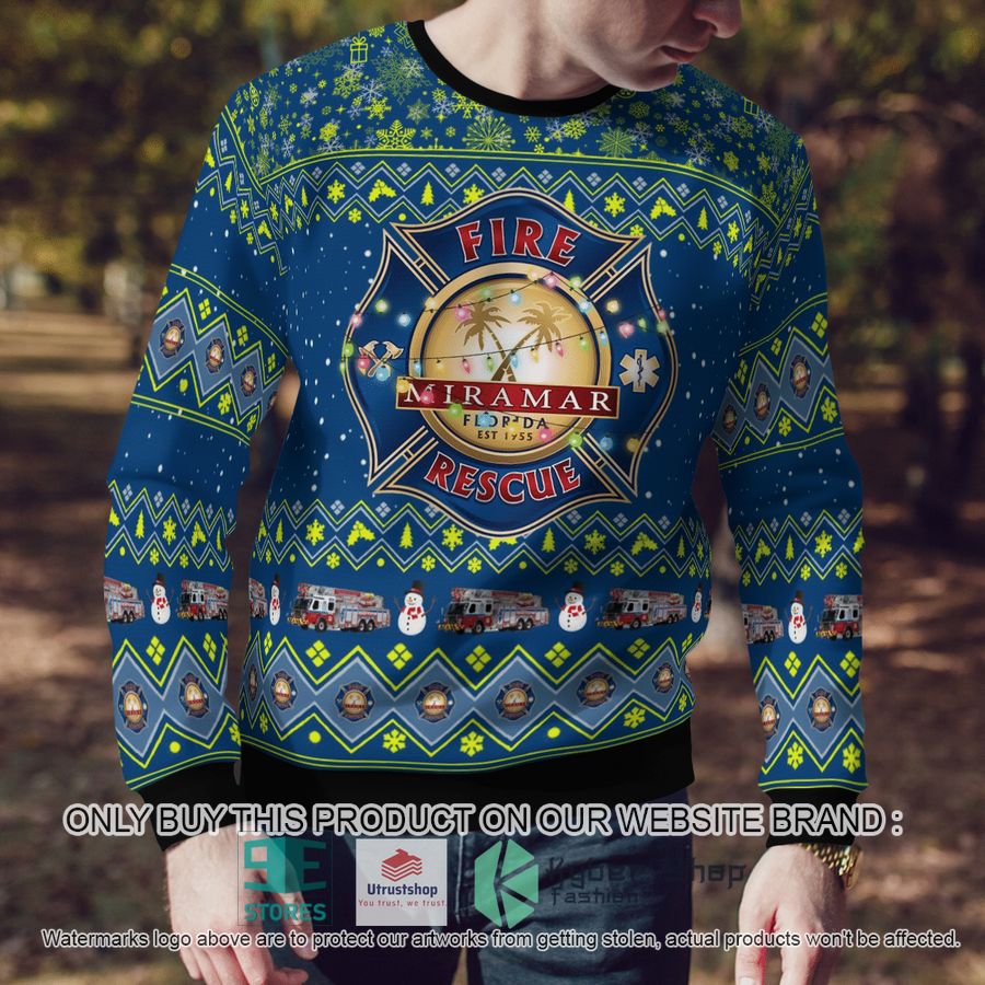 NEW Miramar Fire-Rescue Christmas Sweater 4 miramar fire rescue christmas sweater 4 44427