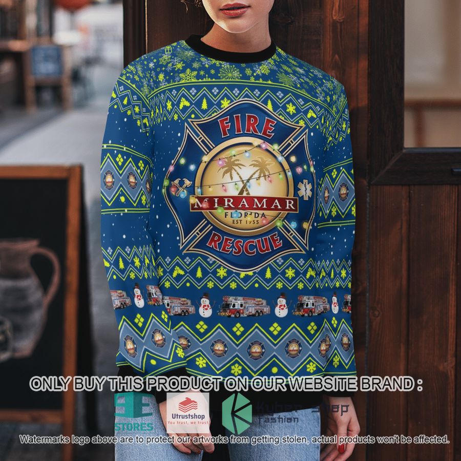 NEW Miramar Fire-Rescue Christmas Sweater 5 miramar fire rescue christmas sweater 5 65930