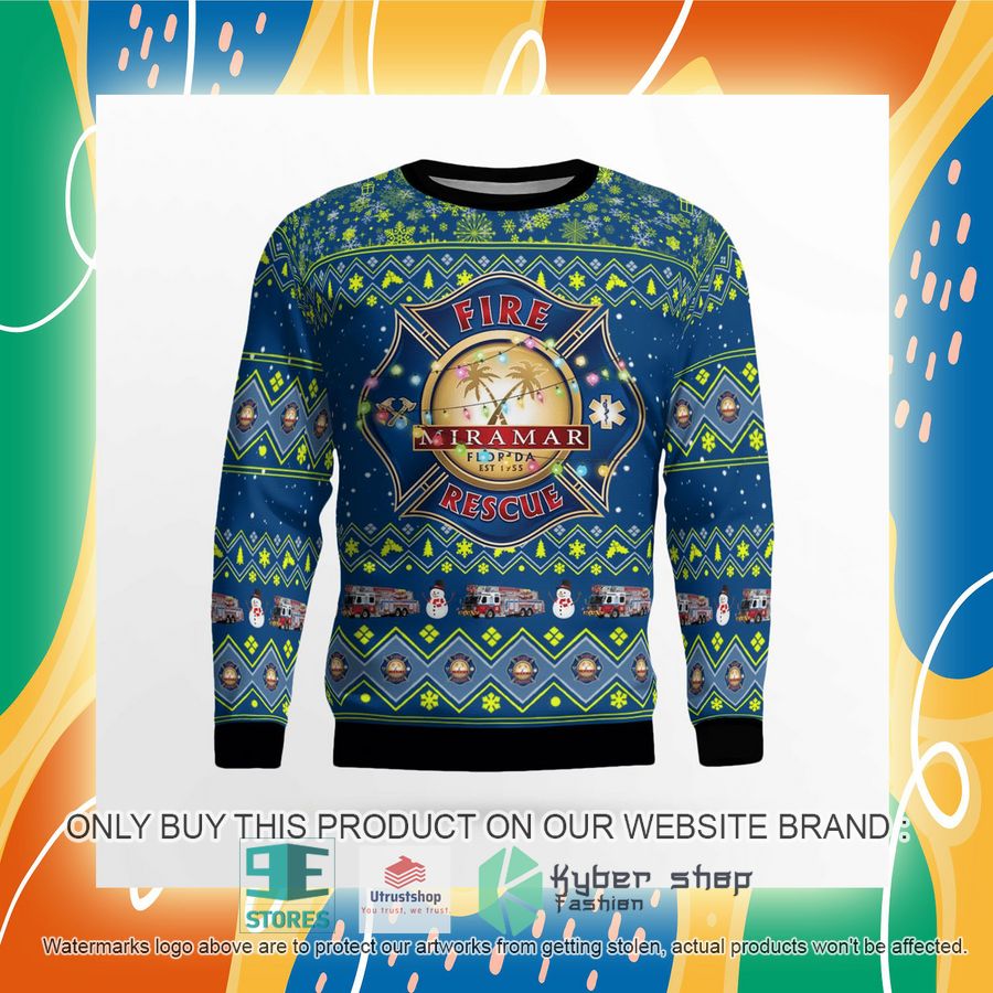 NEW Miramar Fire-Rescue Christmas Sweater 8 miramar fire rescue christmas sweater 8 37723