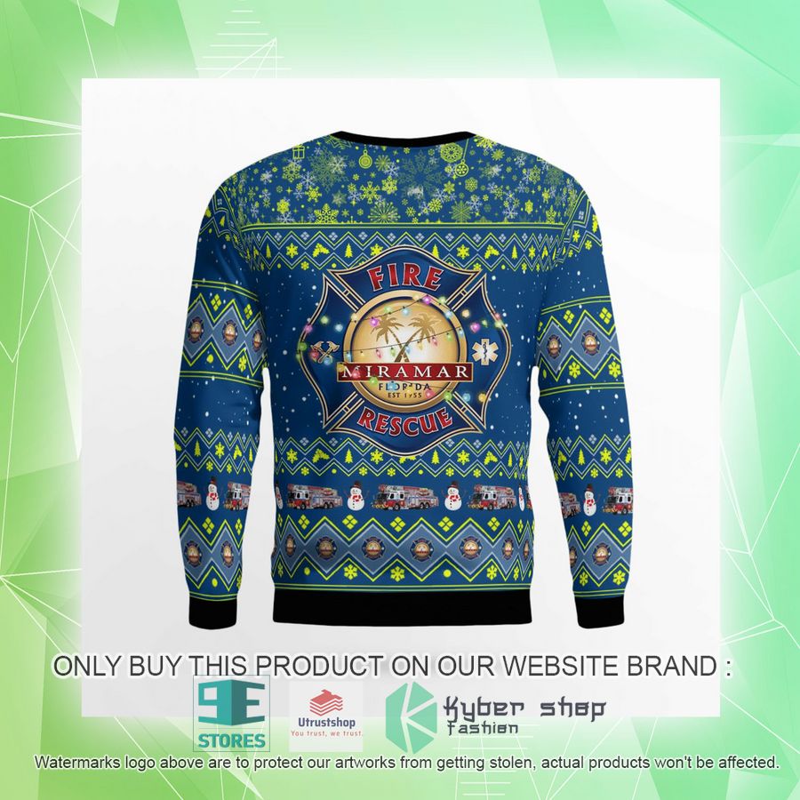 NEW Miramar Fire-Rescue Christmas Sweater 9 miramar fire rescue christmas sweater 9 5101