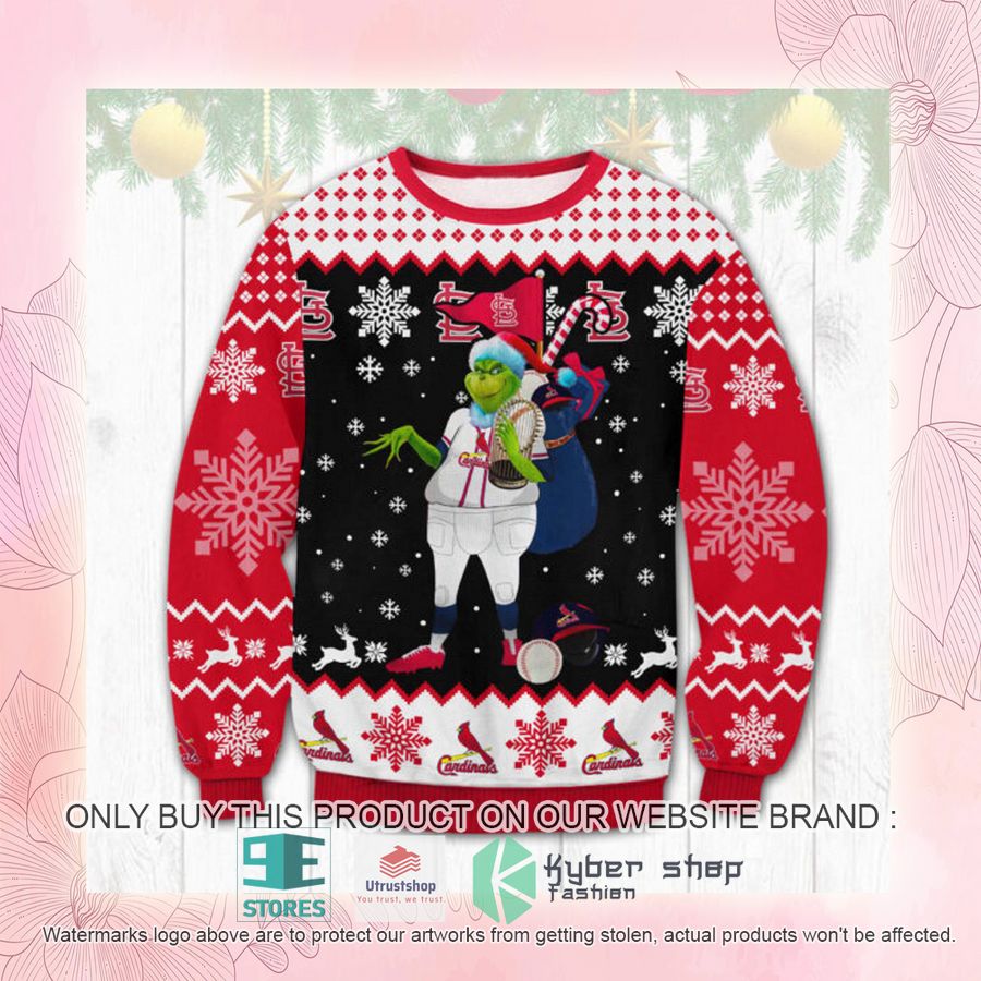 NEW MLB Grinch St. Louis Cardinals Ugly Sweater 2 mlb grinch st louis cardinals ugly christmas sweater 2 84762