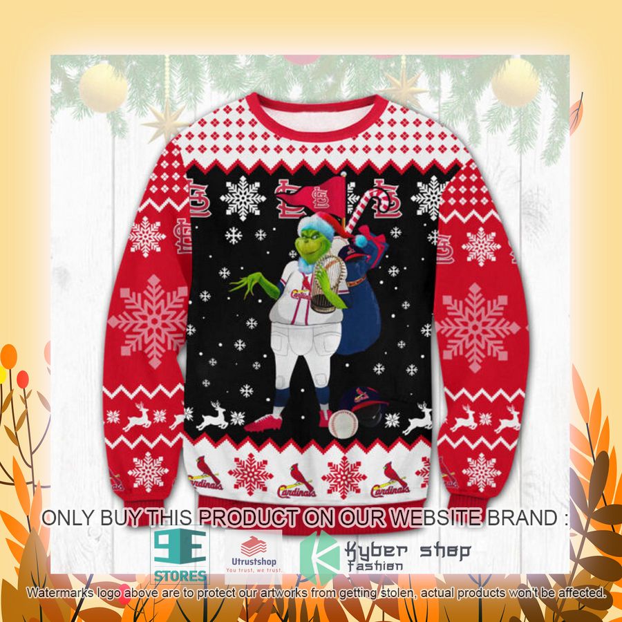 NEW MLB Grinch St. Louis Cardinals Ugly Sweater 4 mlb grinch st louis cardinals ugly christmas sweater 4 49079