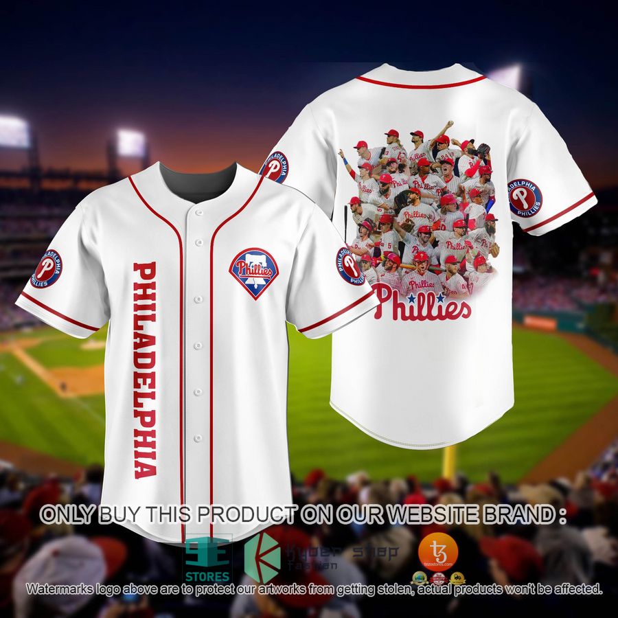 mlb philadelphia phillies players white baseball jersey 1 81326