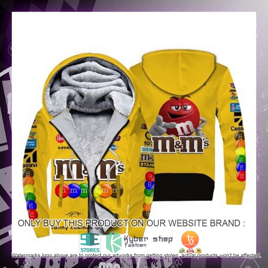 HOT M&M Kyle Busch Racing Fleece Zipper Hoodie 2 mm kyle busch racing fleece hoodie 2 51110