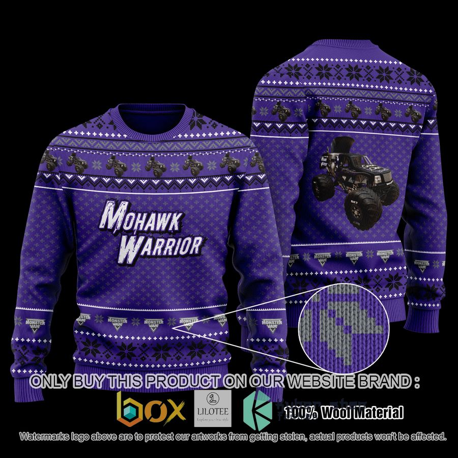 mohawk warrior purple wool sweater 1 66981