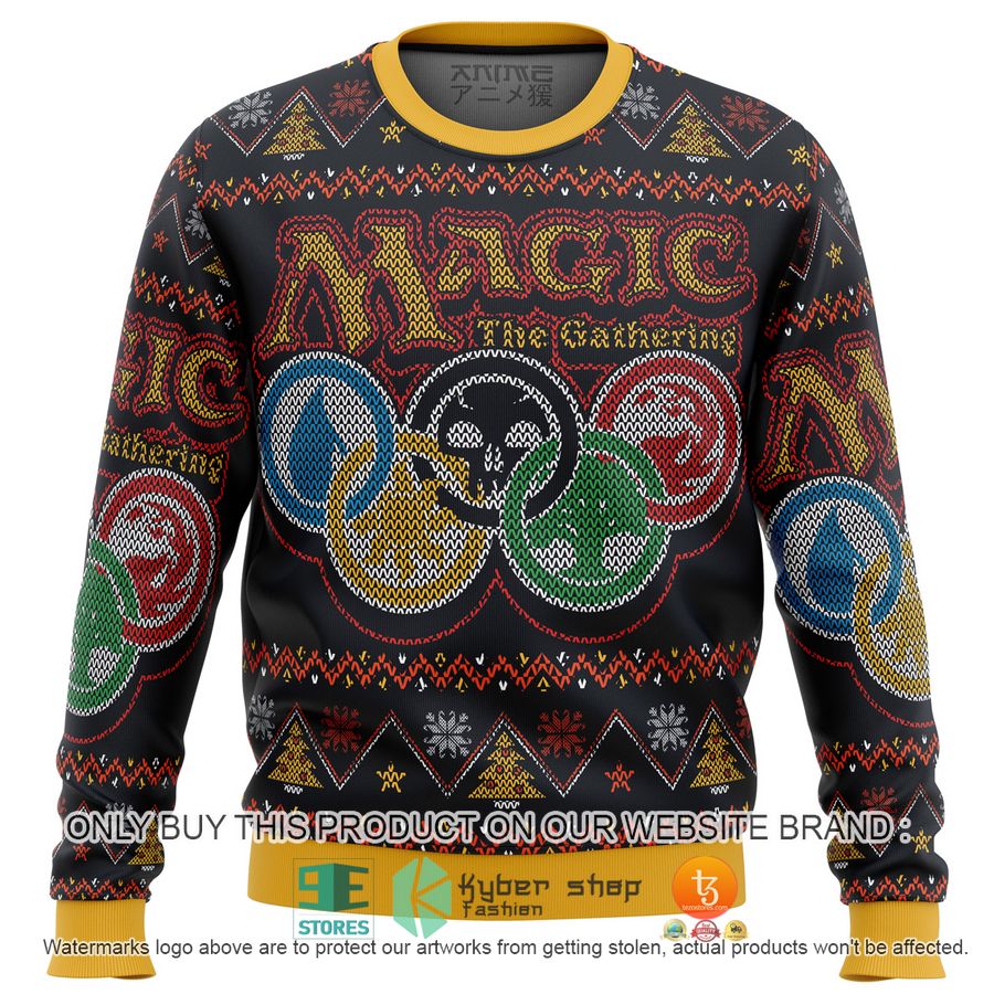 HOT Mtg Magic The Gathering Ugly Christmas Sweater 1 mtg magic the gathering knitted wool sweater 1 82287