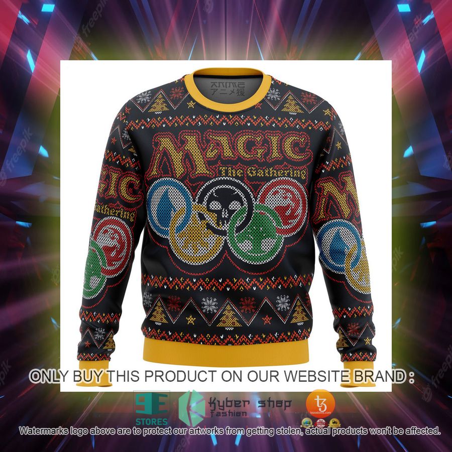HOT Mtg Magic The Gathering Ugly Christmas Sweater 2 mtg magic the gathering knitted wool sweater 2 85352