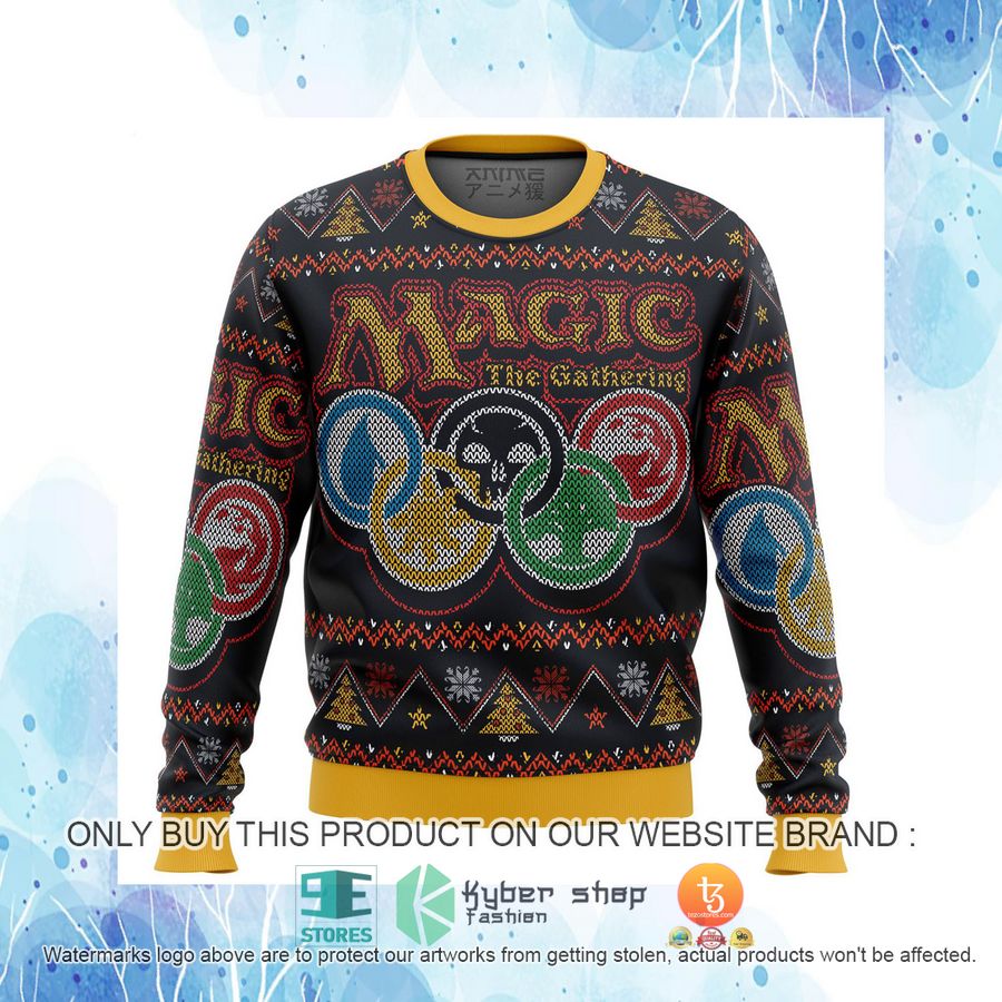 HOT Mtg Magic The Gathering Ugly Christmas Sweater 4 mtg magic the gathering knitted wool sweater 4 79196