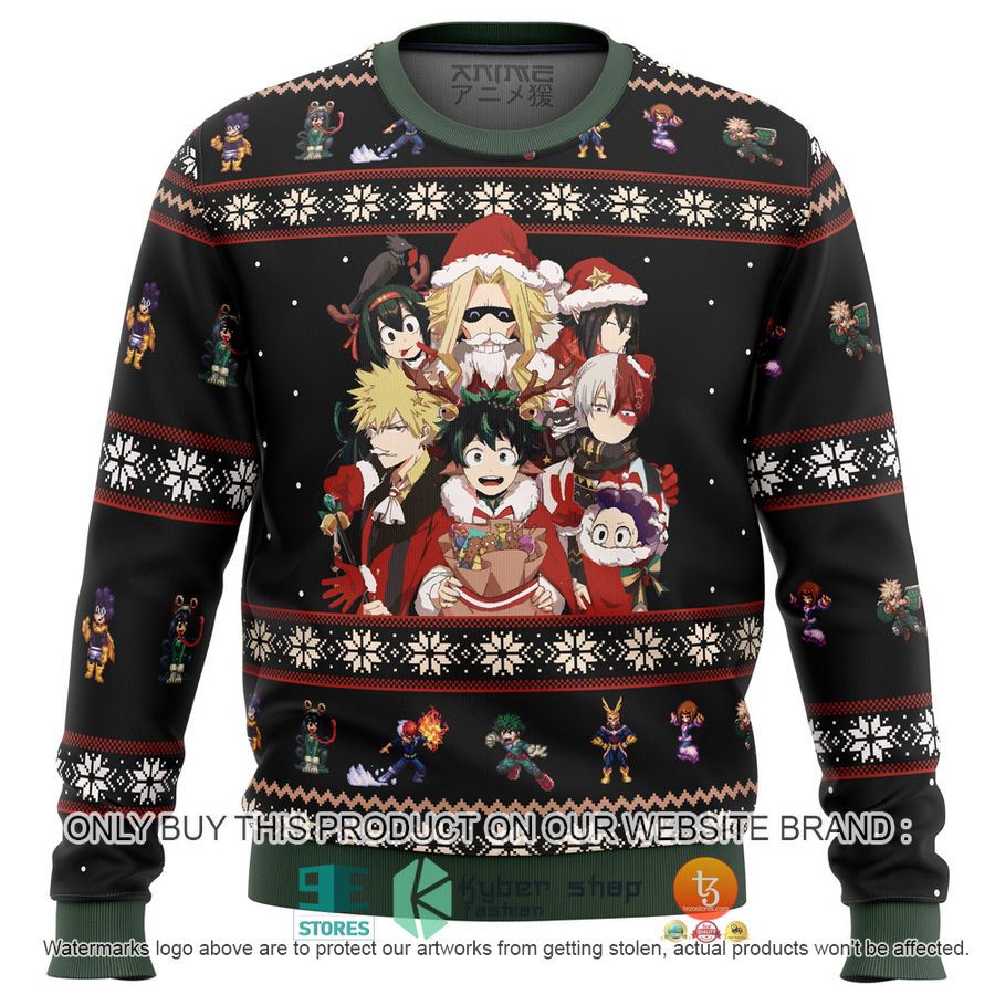 my hero academia boku no holiday knitted wool sweater 1 81800