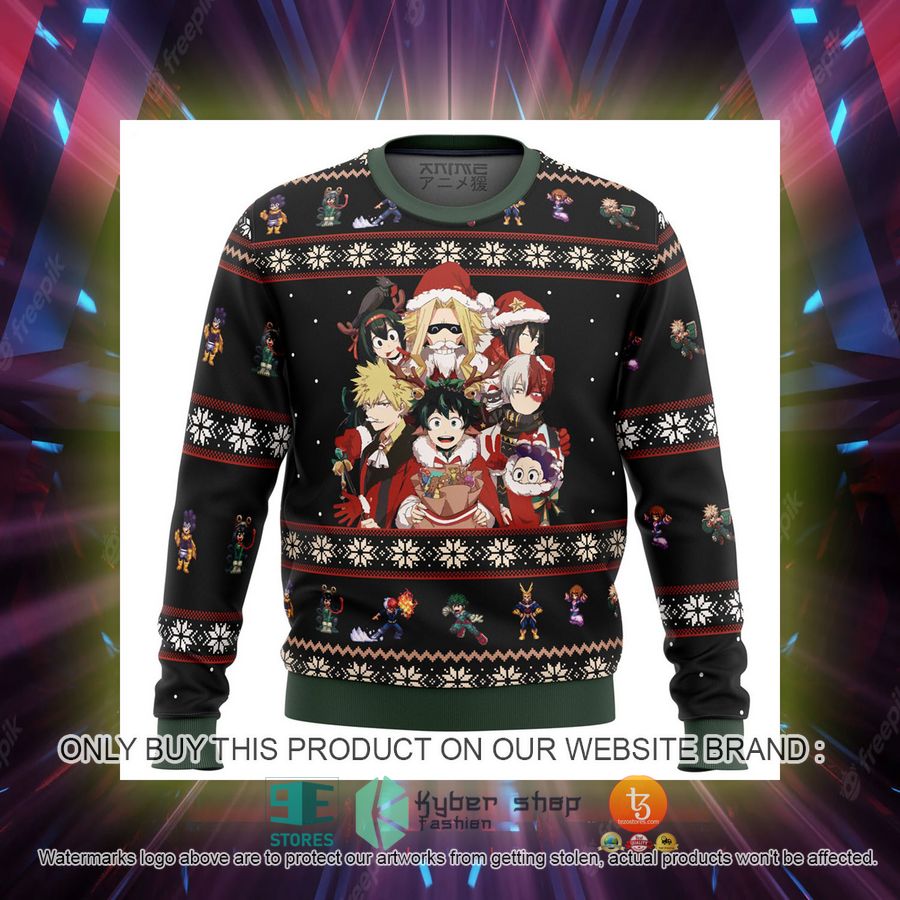 my hero academia boku no holiday knitted wool sweater 2 86718