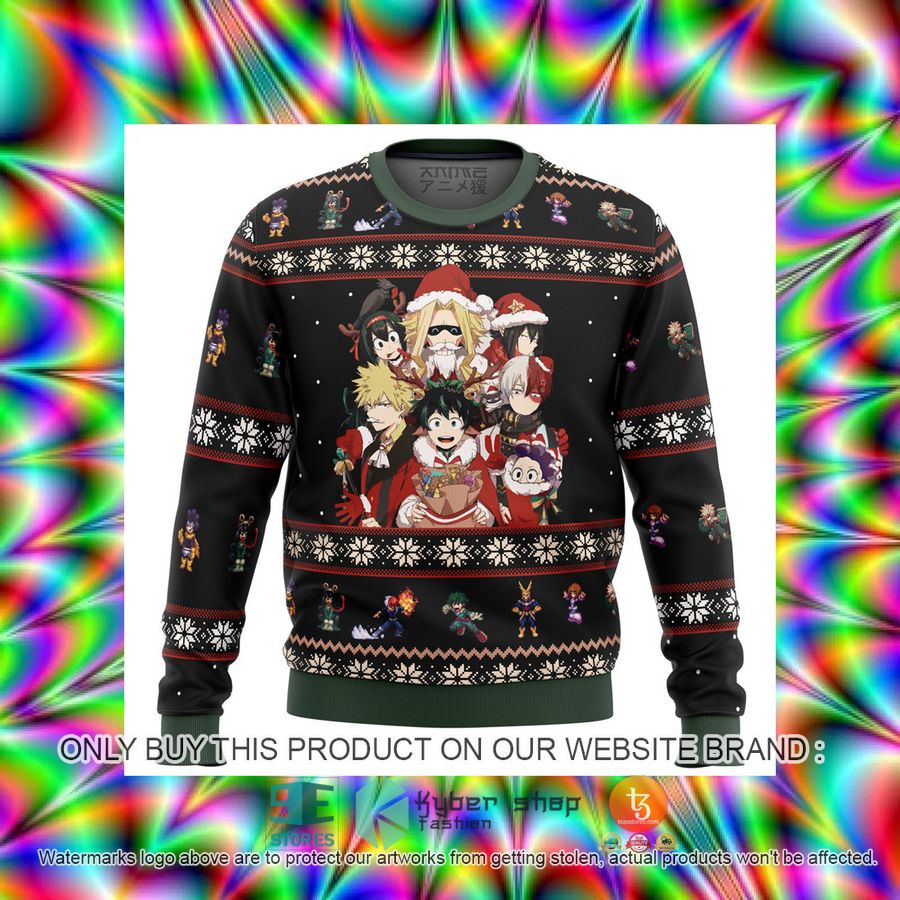 HOT My Hero Academia Boku No Holiday Ugly Christmas Sweater 3 my hero academia boku no holiday knitted wool sweater 3 84136