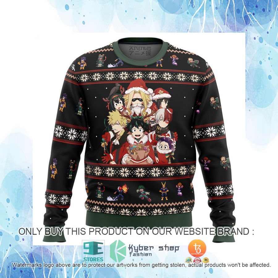 HOT My Hero Academia Boku No Holiday Ugly Christmas Sweater 4 my hero academia boku no holiday knitted wool sweater 4 38179
