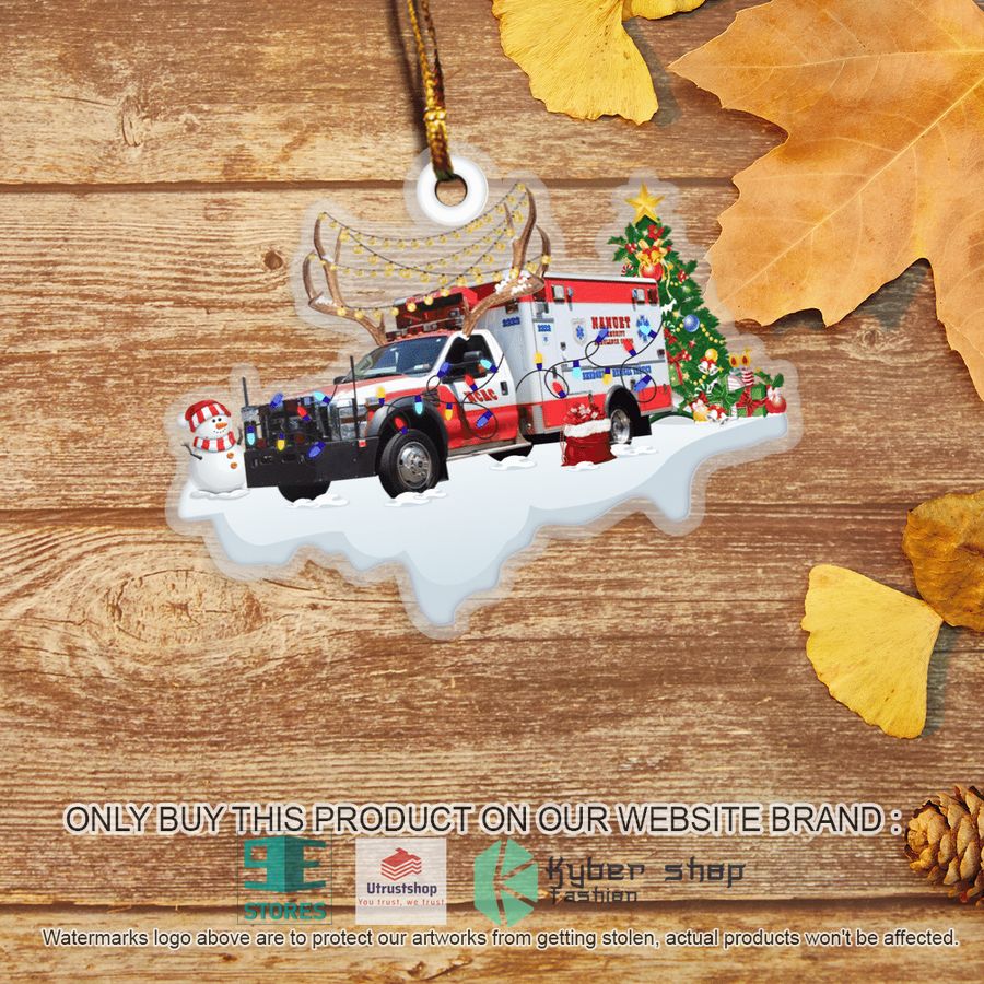 nanuet new york nanuet ems ford f 450 type 1 horton ambulance christmas ornament 2 84133