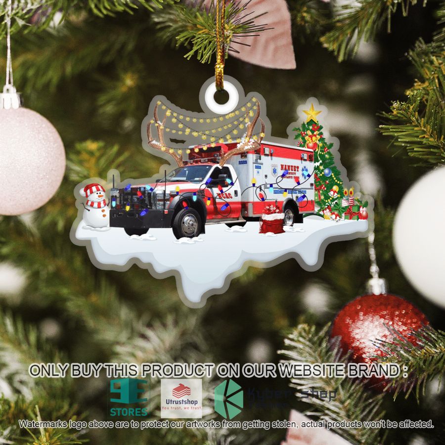 NEW Nanuet New York Nanuet EMS Ford F 450 Type 1 Horton Ambulance Christmas Ornament 5 nanuet new york nanuet ems ford f 450 type 1 horton ambulance christmas ornament 5 88270