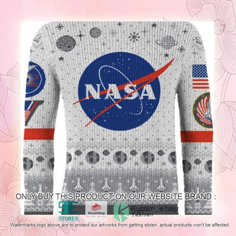 NEW Nasa White Ugly Sweater 3 nasa white ugly christmas sweater 3 90197