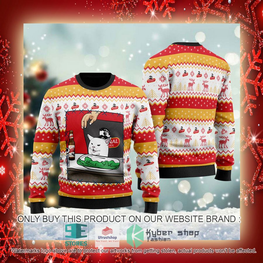 NEW National Bohemian Cat Meme Christmas Ugly Sweater 3 national bohemian cat meme ugly christmas sweater 3 14943