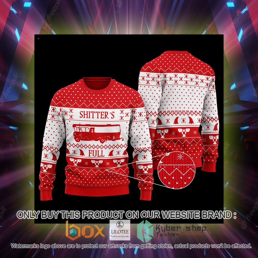 national lampoons christmas vacation shitters full wool sweater 2 86087