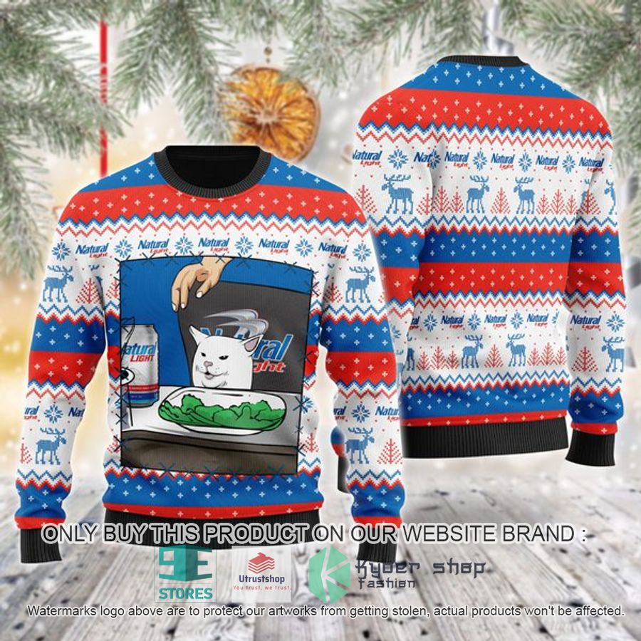 natural light cat meme ugly christmas sweater 1 42701