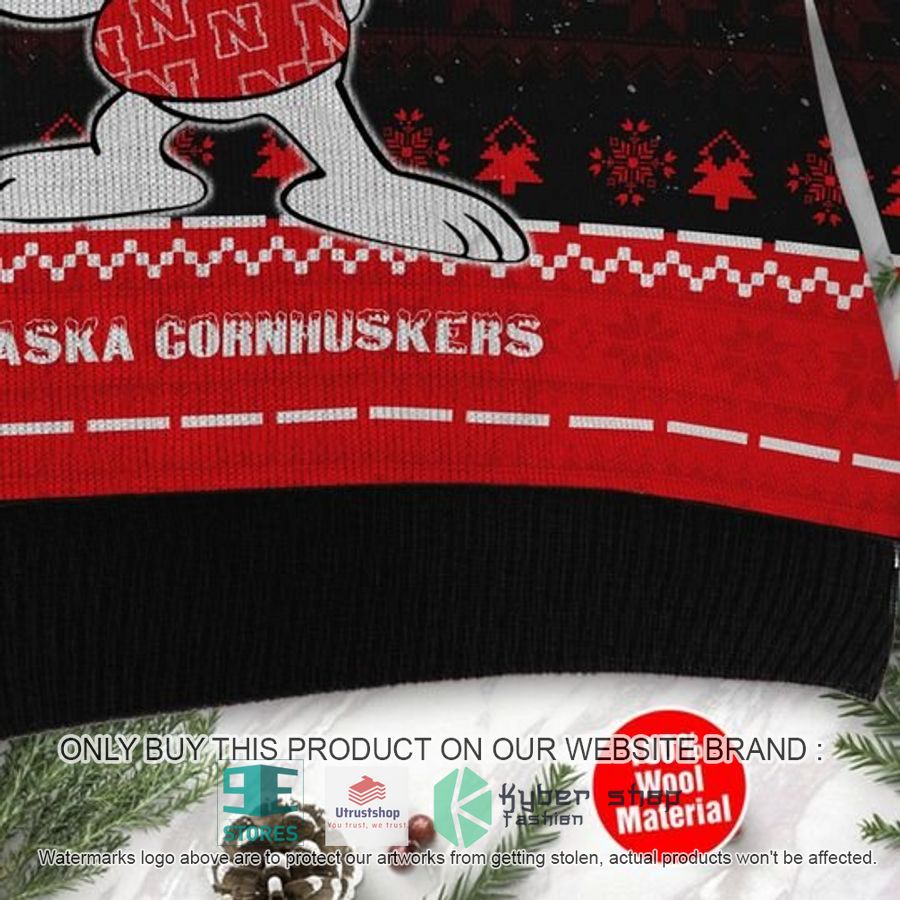 NEW Nebraska Cornhuskers Snoopy Dabbing Ugly Sweater 4 nebraska cornhuskers snoopy dabbing ugly chrisrtmas sweater 4 50884