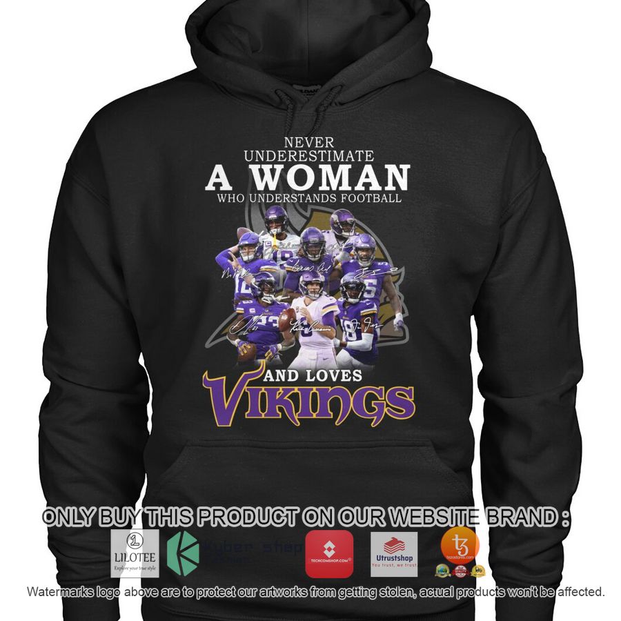 never underestimate a woman who understands football and loves viking 2d shirt hoodie 2 70698