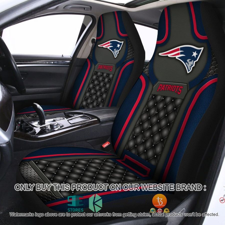 new england patriots navy black car seat covers 1 23011
