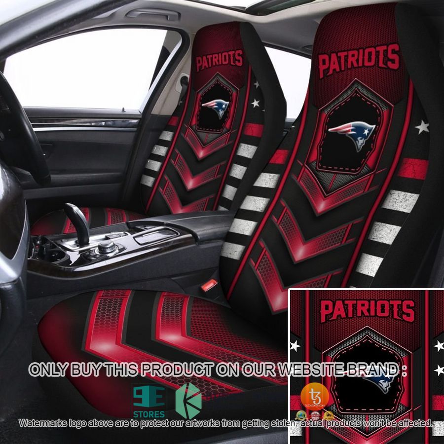 new england patriots red grey car seat covers 1 72423