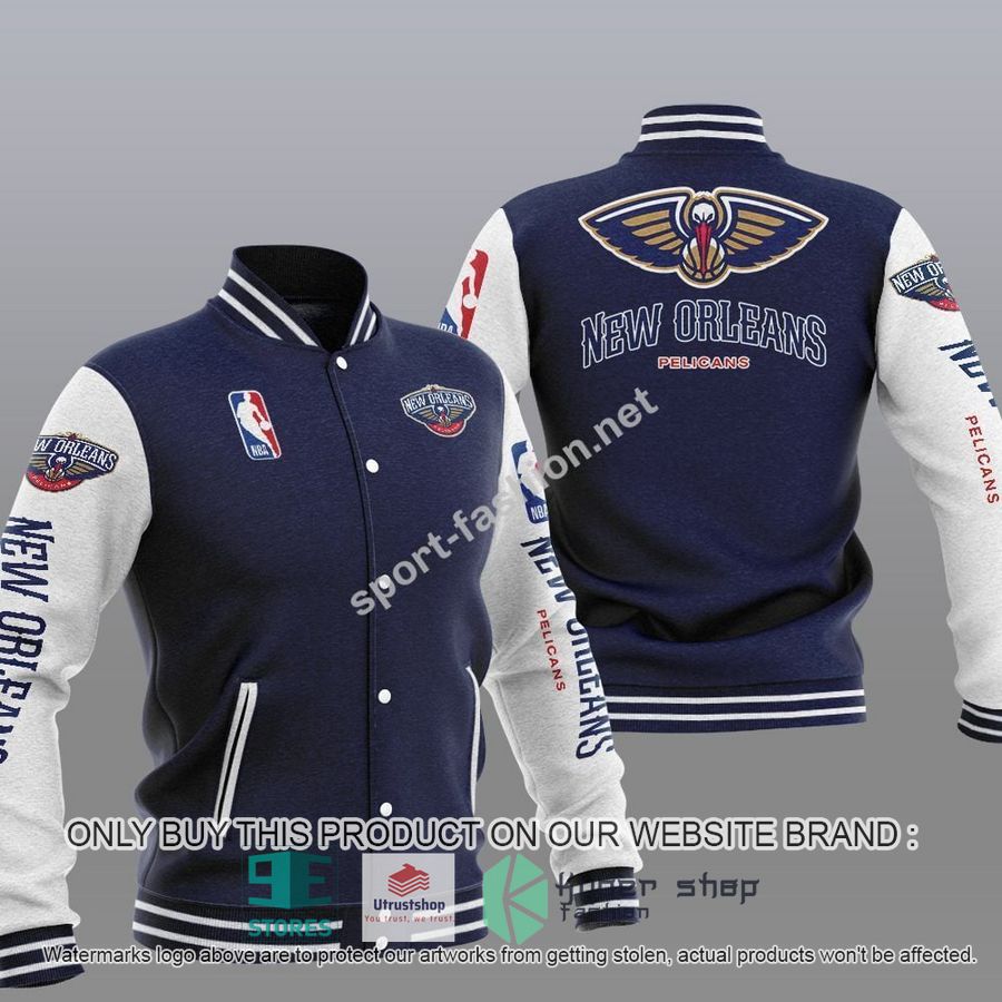 NEW New Orleans Pelicans Varsity Jacket 3 new orleans pelicans nba baseball jacket 3 49958