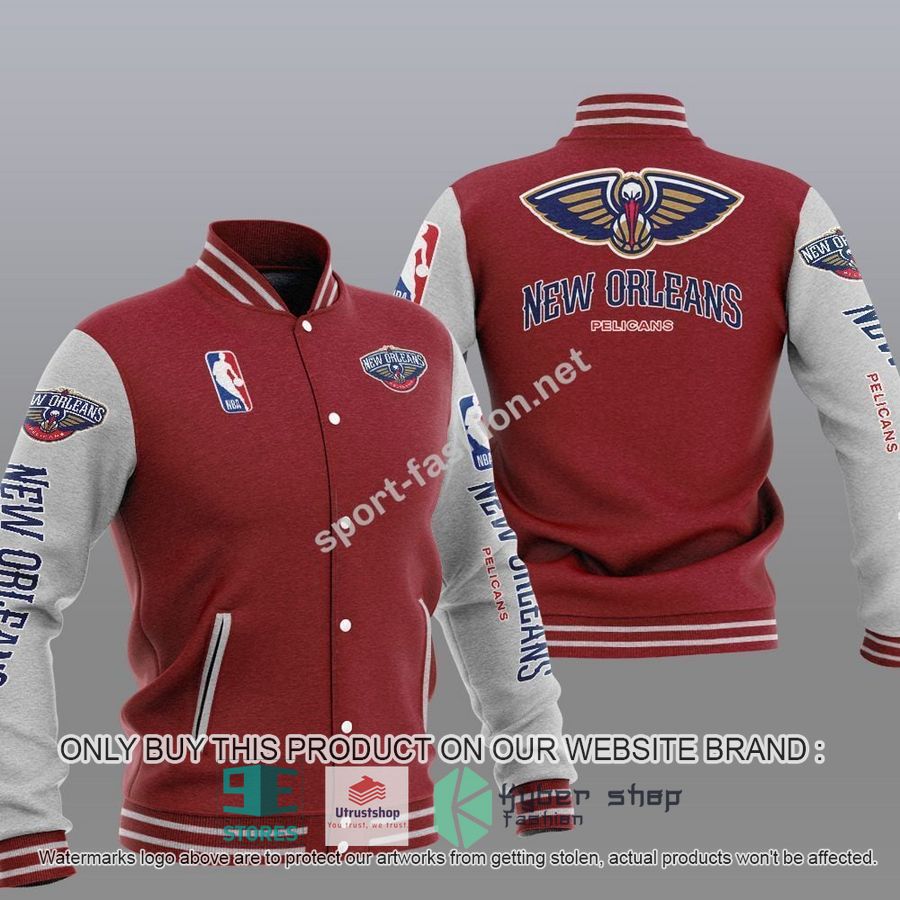 NEW New Orleans Pelicans Varsity Jacket 6 new orleans pelicans nba baseball jacket 6 47385