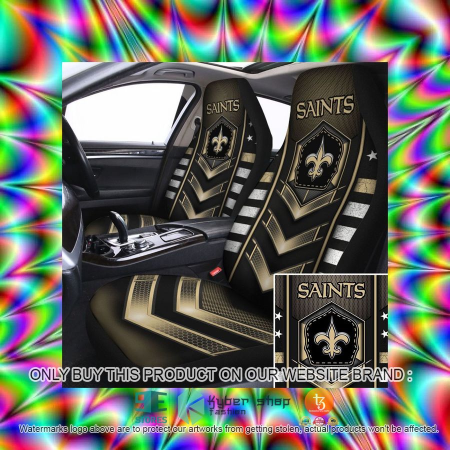 HOT New Orleans Saints Electric Yellow Car Seat Covers 3 new orleans saints electric yellow car seat covers 3 85681