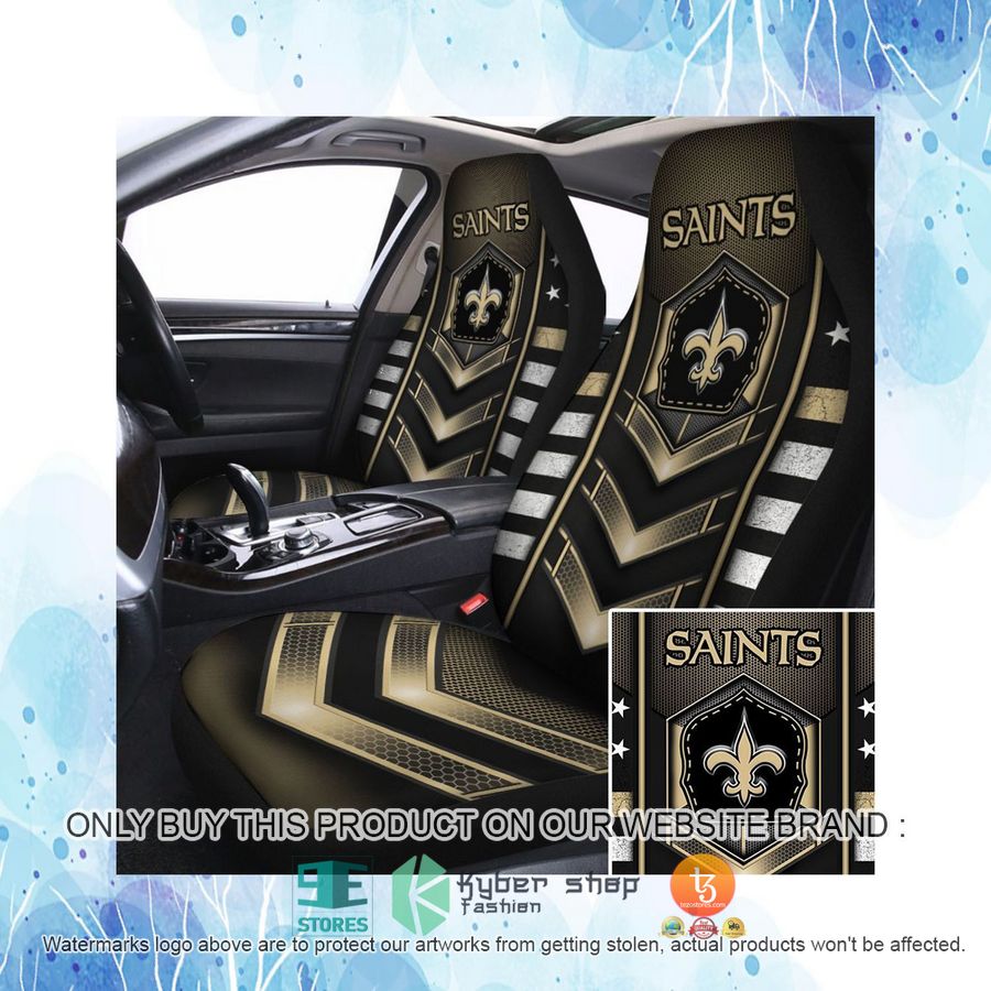 HOT New Orleans Saints Electric Yellow Car Seat Covers 4 new orleans saints electric yellow car seat covers 4 32059