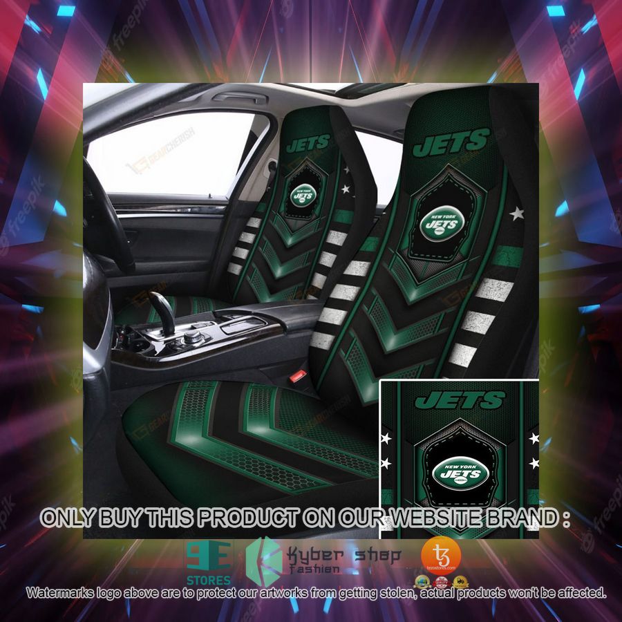 new york jets electric green car seat covers 2 56444