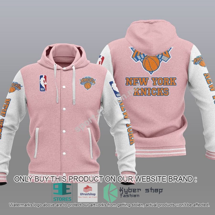 NEW New York Knicks Varsity Hoodie Jacket 4 new york knicks nba baseball hoodie jacket 4 32140