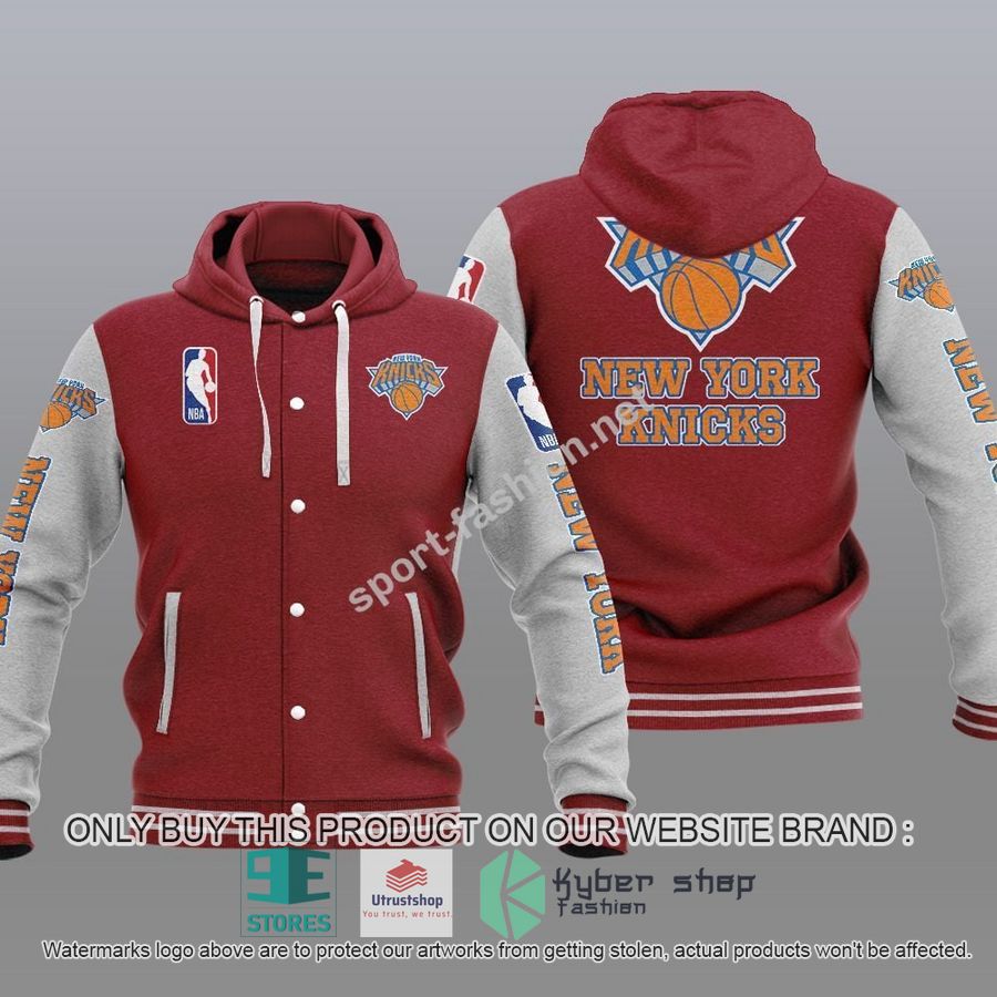 NEW New York Knicks Varsity Hoodie Jacket 6 new york knicks nba baseball hoodie jacket 6 32910