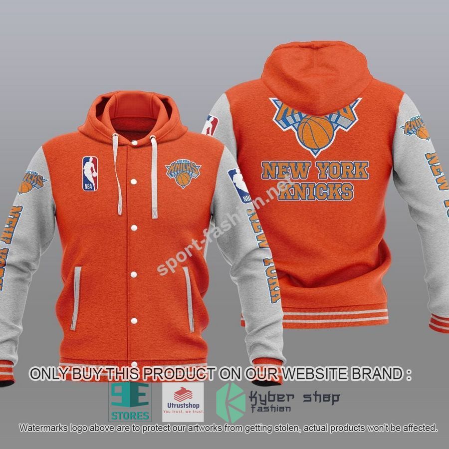 NEW New York Knicks Varsity Hoodie Jacket 7 new york knicks nba baseball hoodie jacket 7 13073